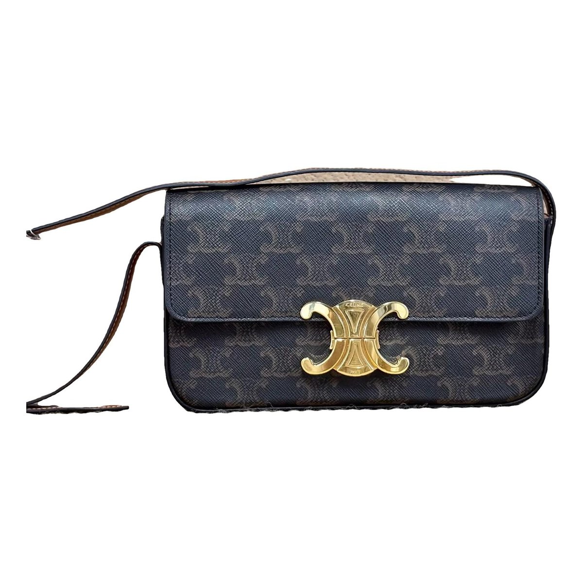 Triomphe vinyl handbag