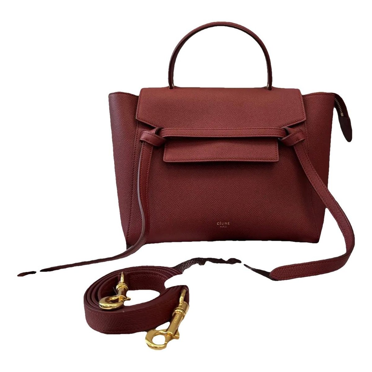 Belt leather crossbody bag