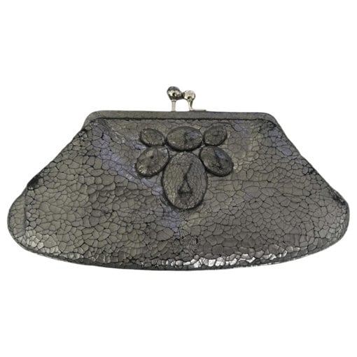 Leather clutch bag