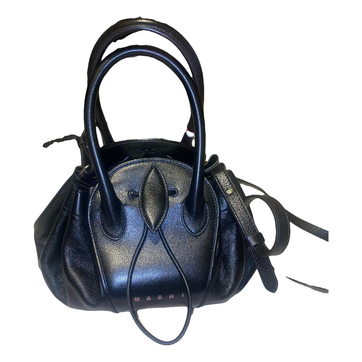 Leather clutch bag