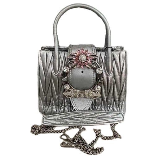 Miu Lady leather handbag