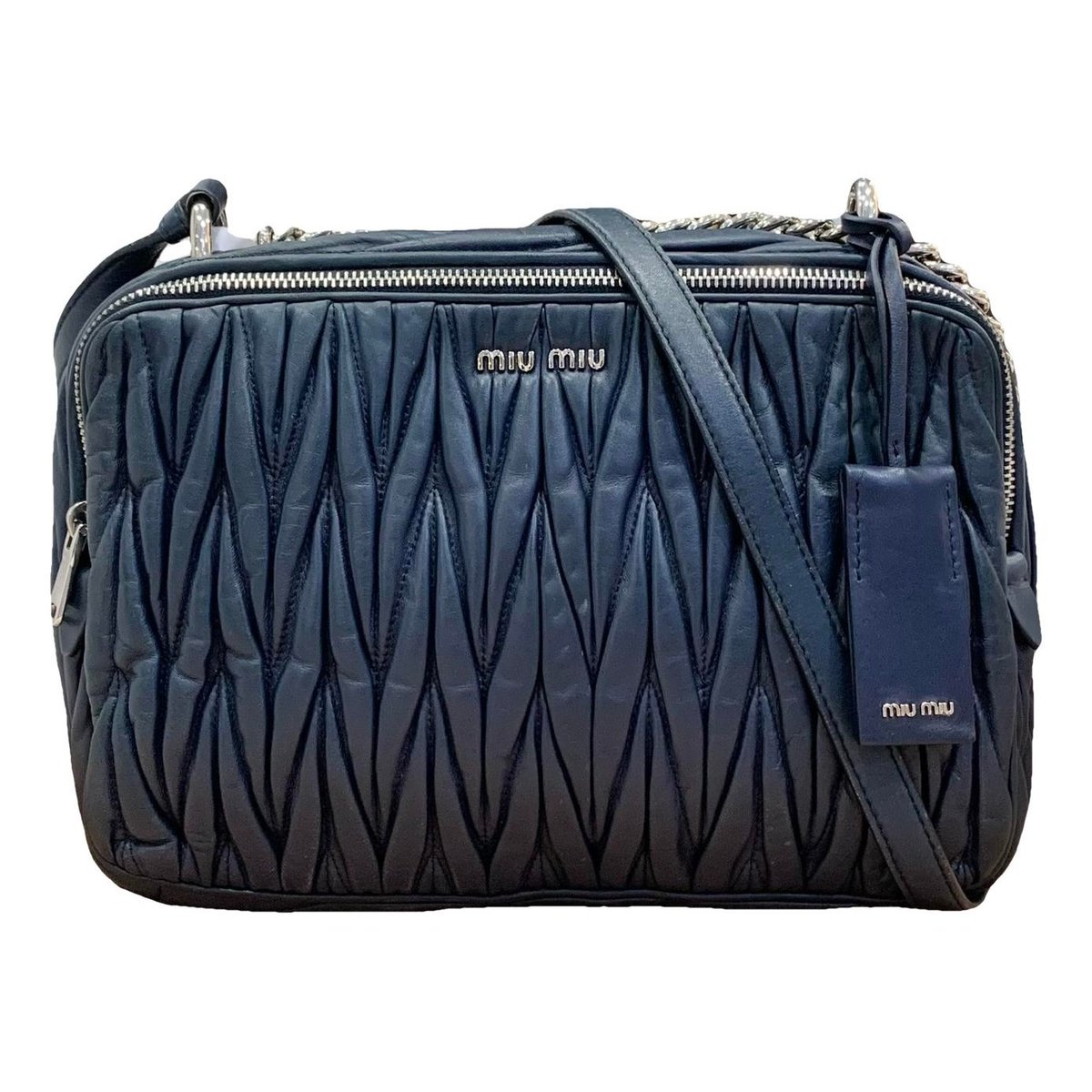 Matelassé leather crossbody bag