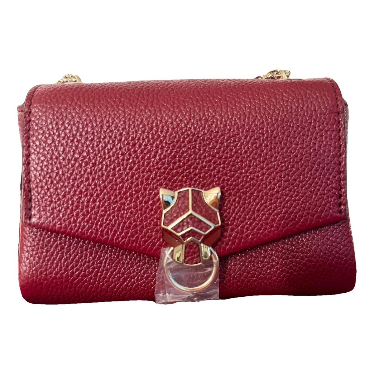 Panthère leather clutch bag