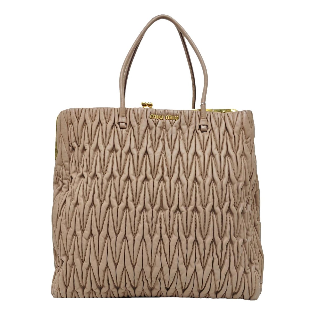 Miu Belle leather handbag