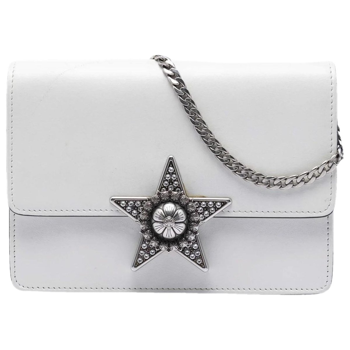 Miu Crystal leather crossbody bag