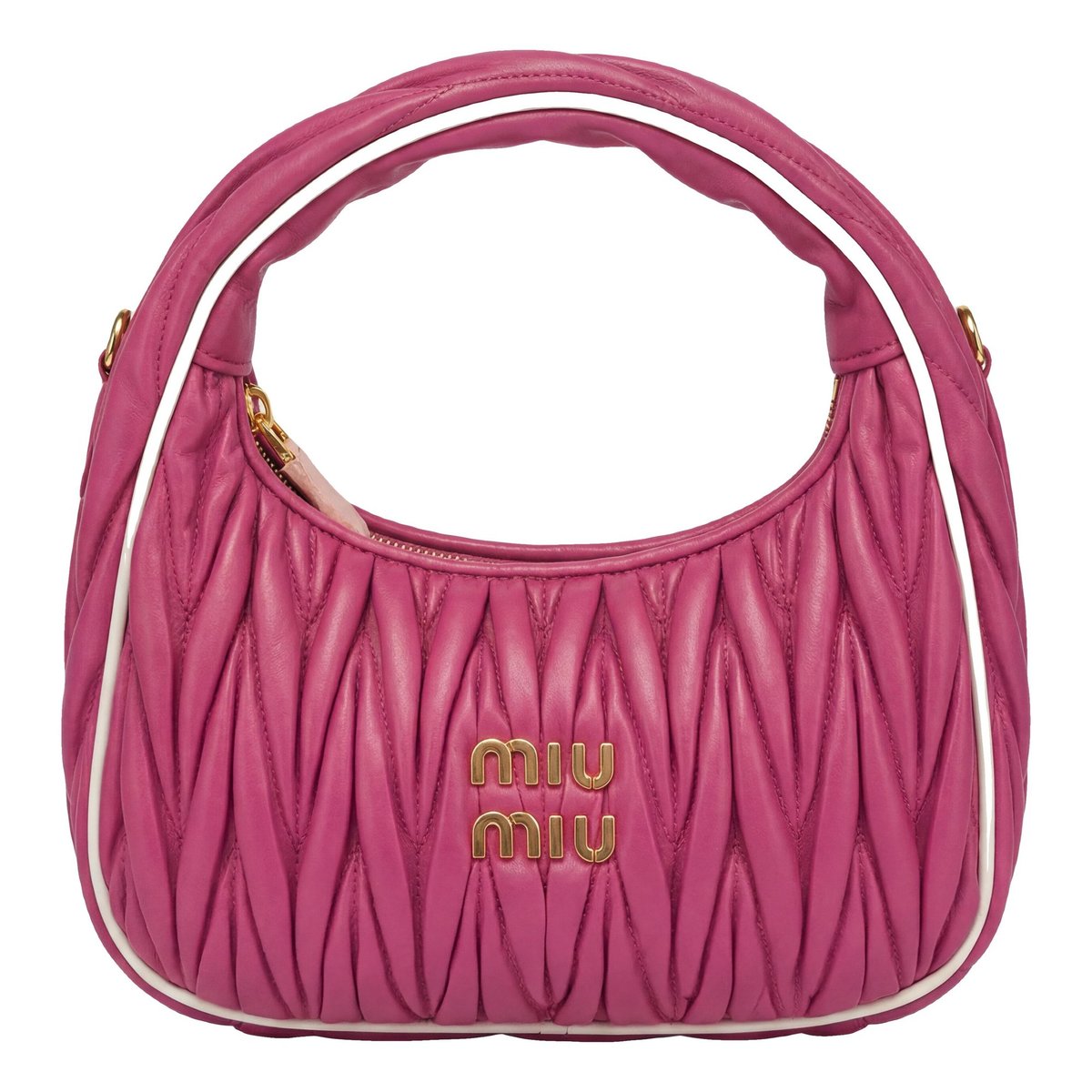 Miu Wander leather crossbody bag