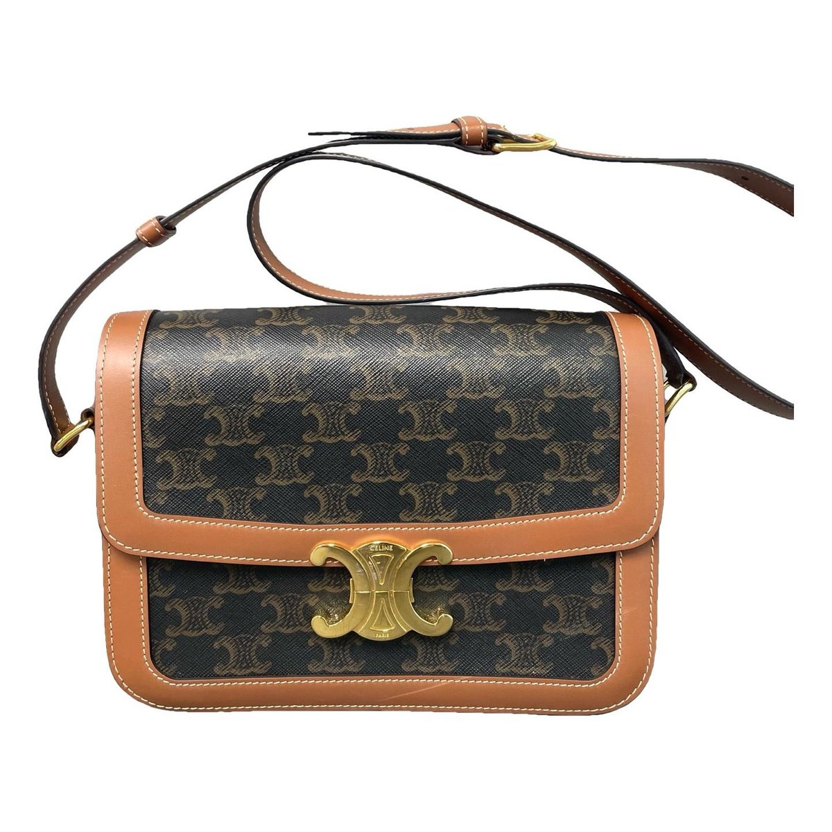 Triomphe leather handbag