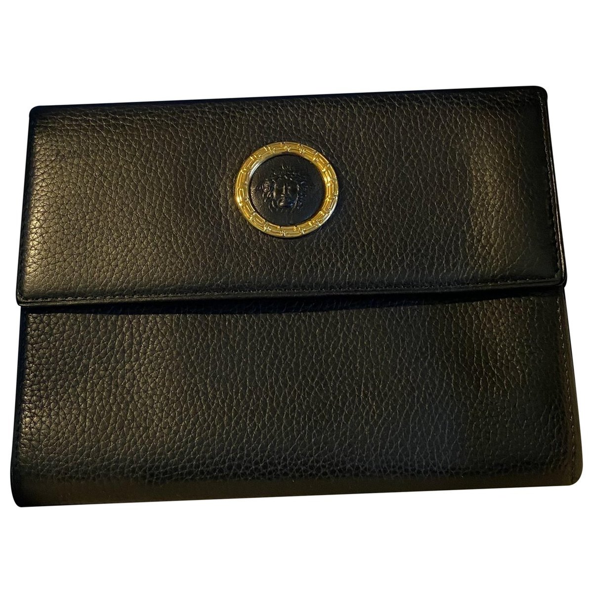 Leather clutch bag