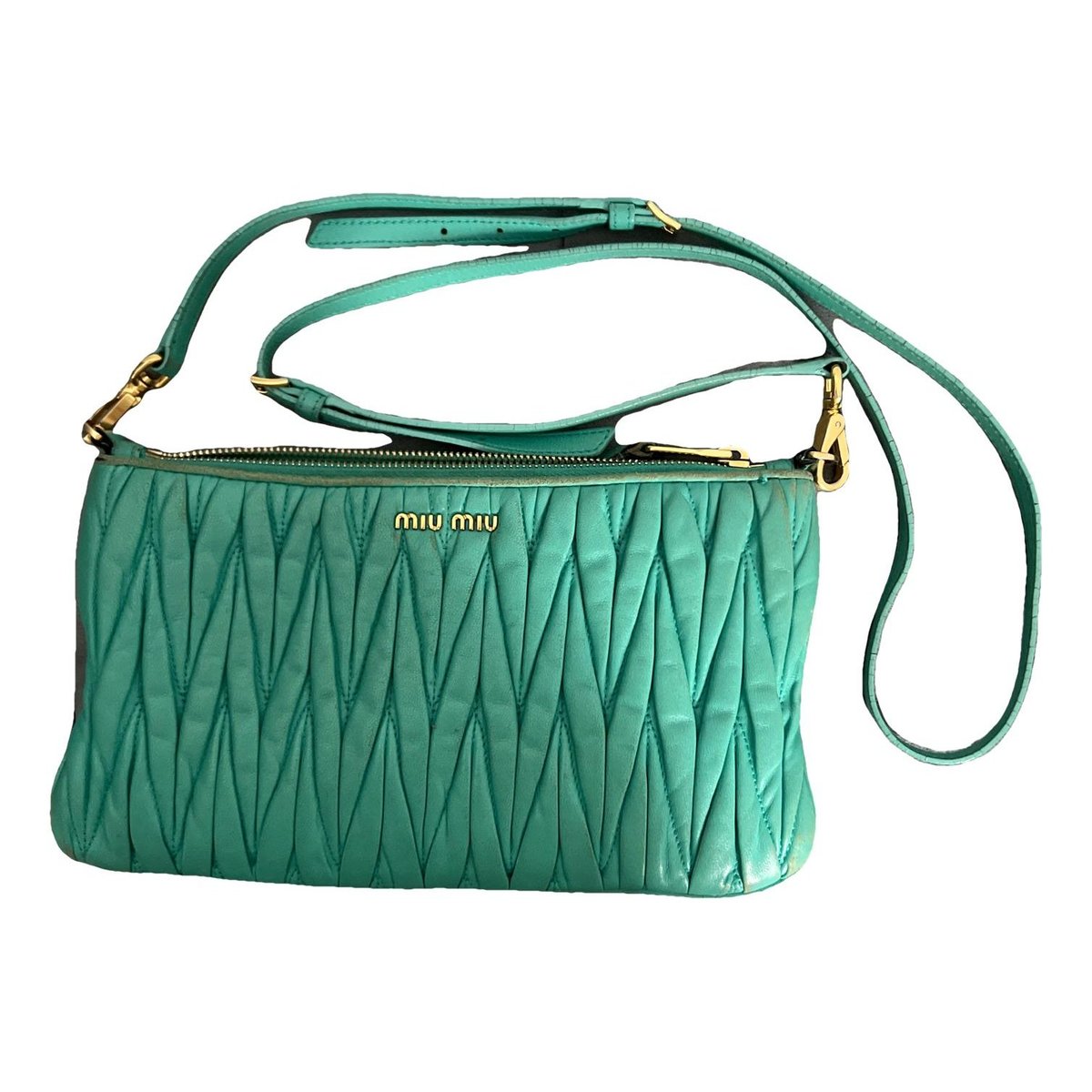 Matelassé leather crossbody bag