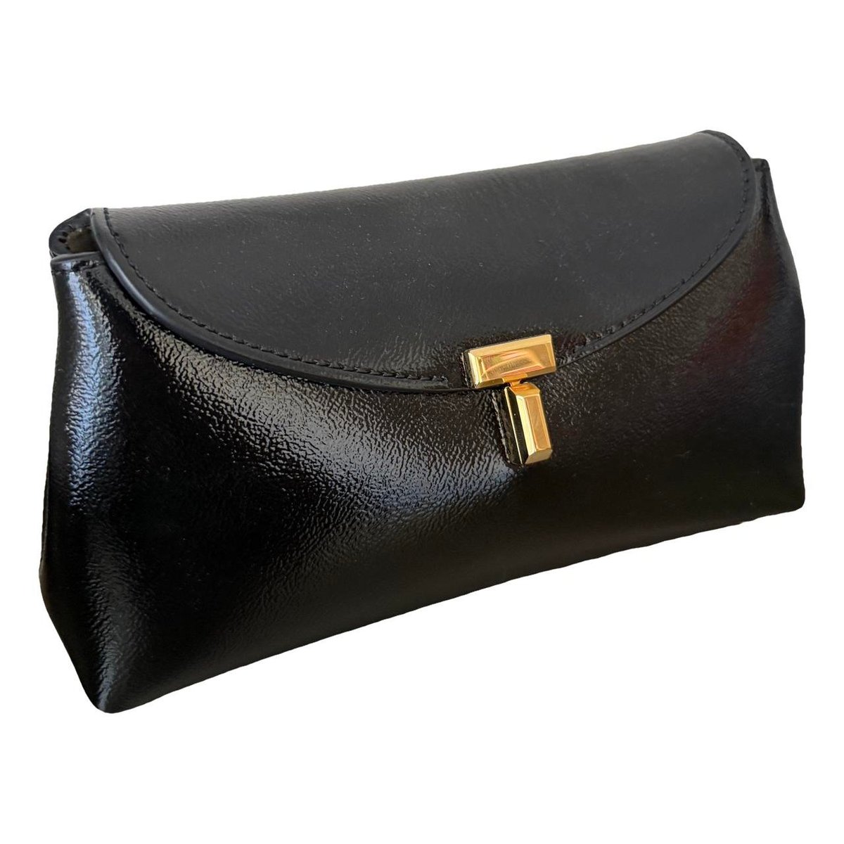 T-Lock leather clutch bag