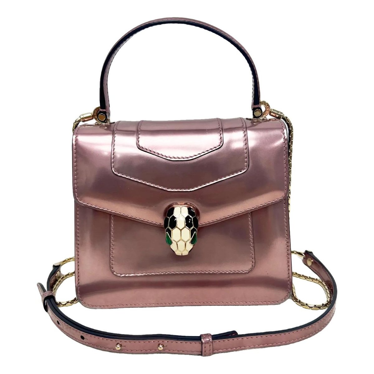 Serpenti patent leather crossbody bag