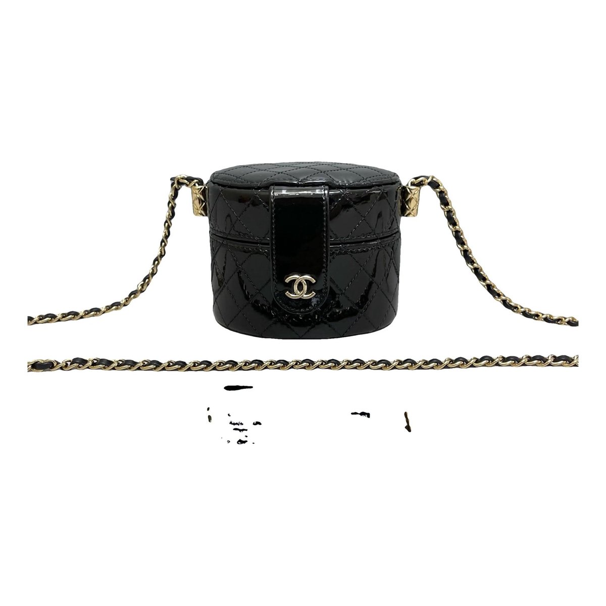Trendy CC Vanity patent leather crossbody bag