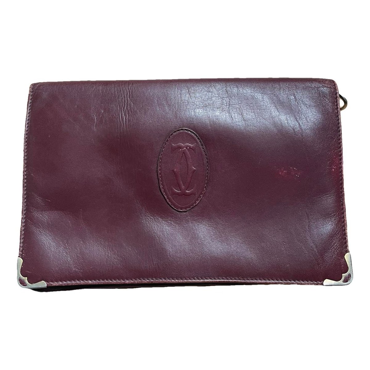 Leather clutch bag