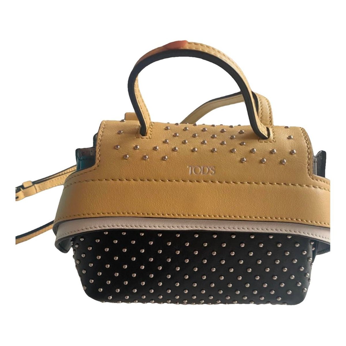 Wave leather handbag