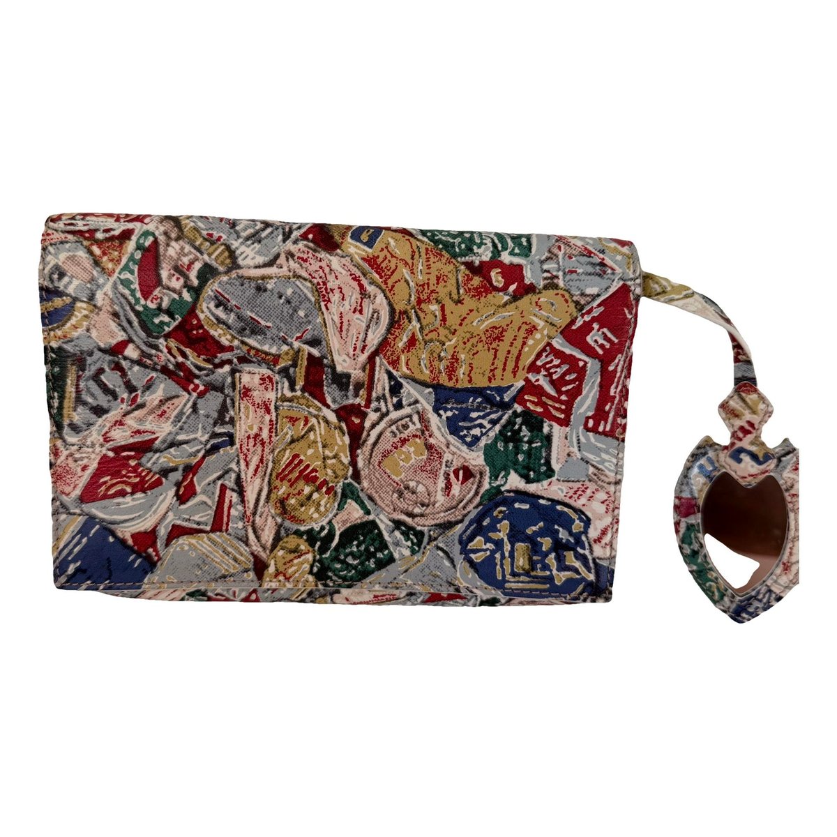 Leather clutch bag