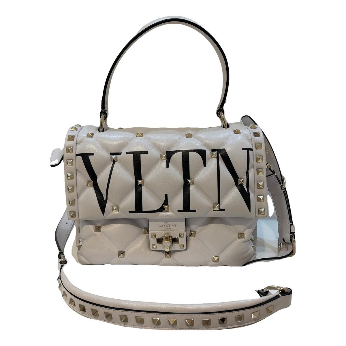 CandyStud linen handbag