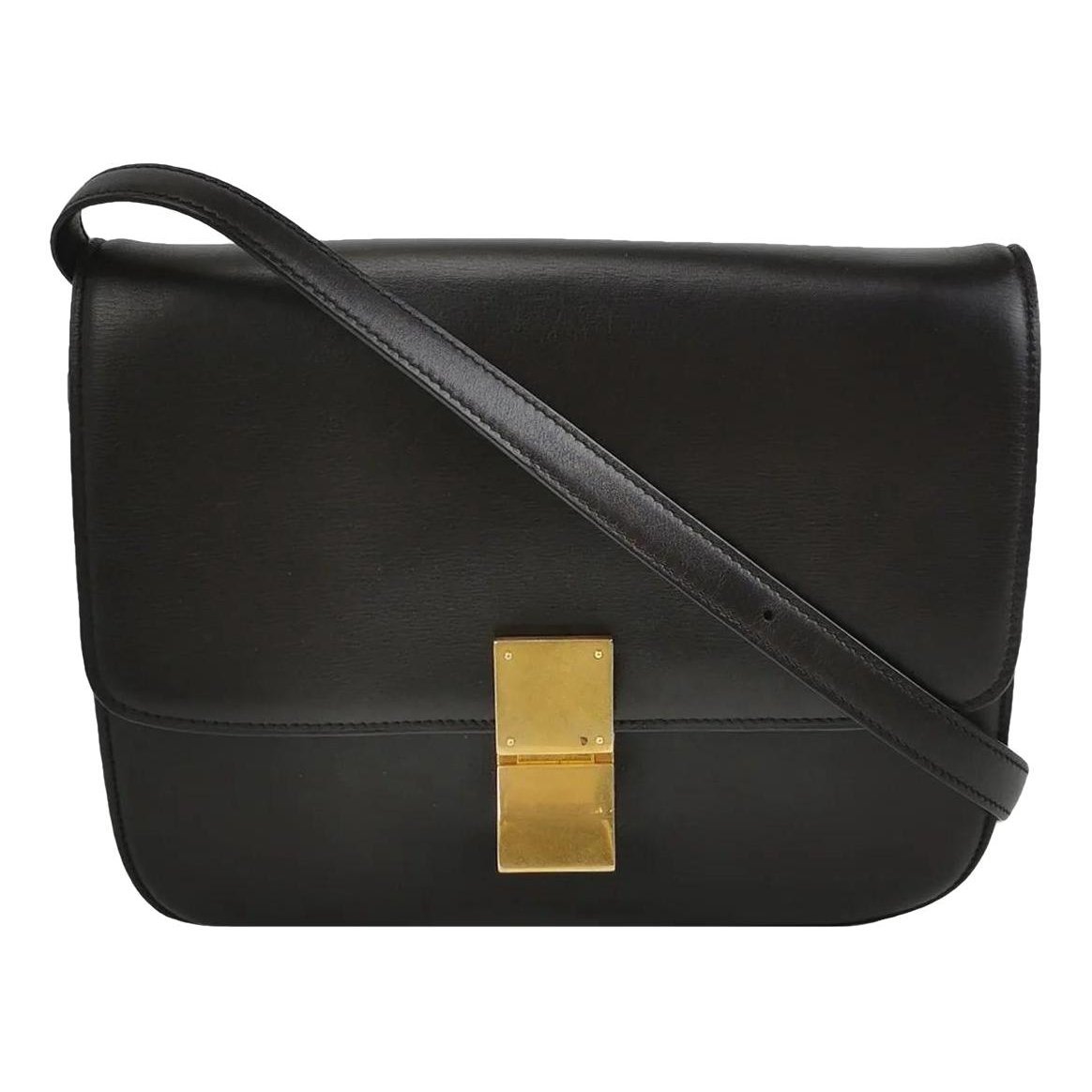 Clasp box leather mini bag