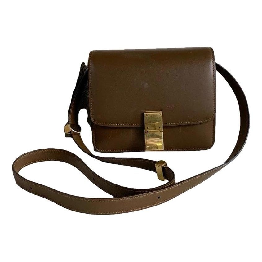 Clasp box leather mini bag