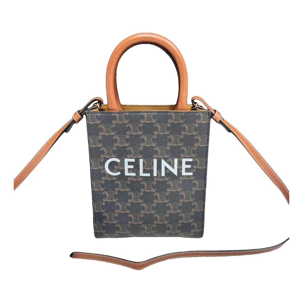 Cabas Vertical leather mini bag