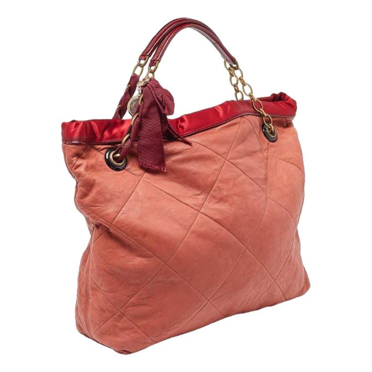 Happy leather tote