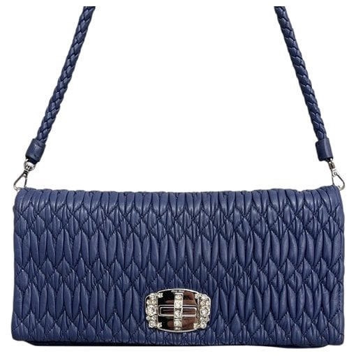Miu Crystal leather handbag