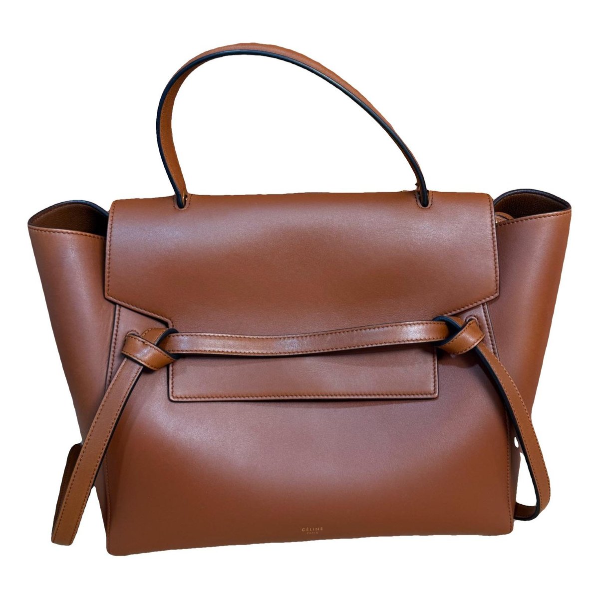 Belt leather handbag