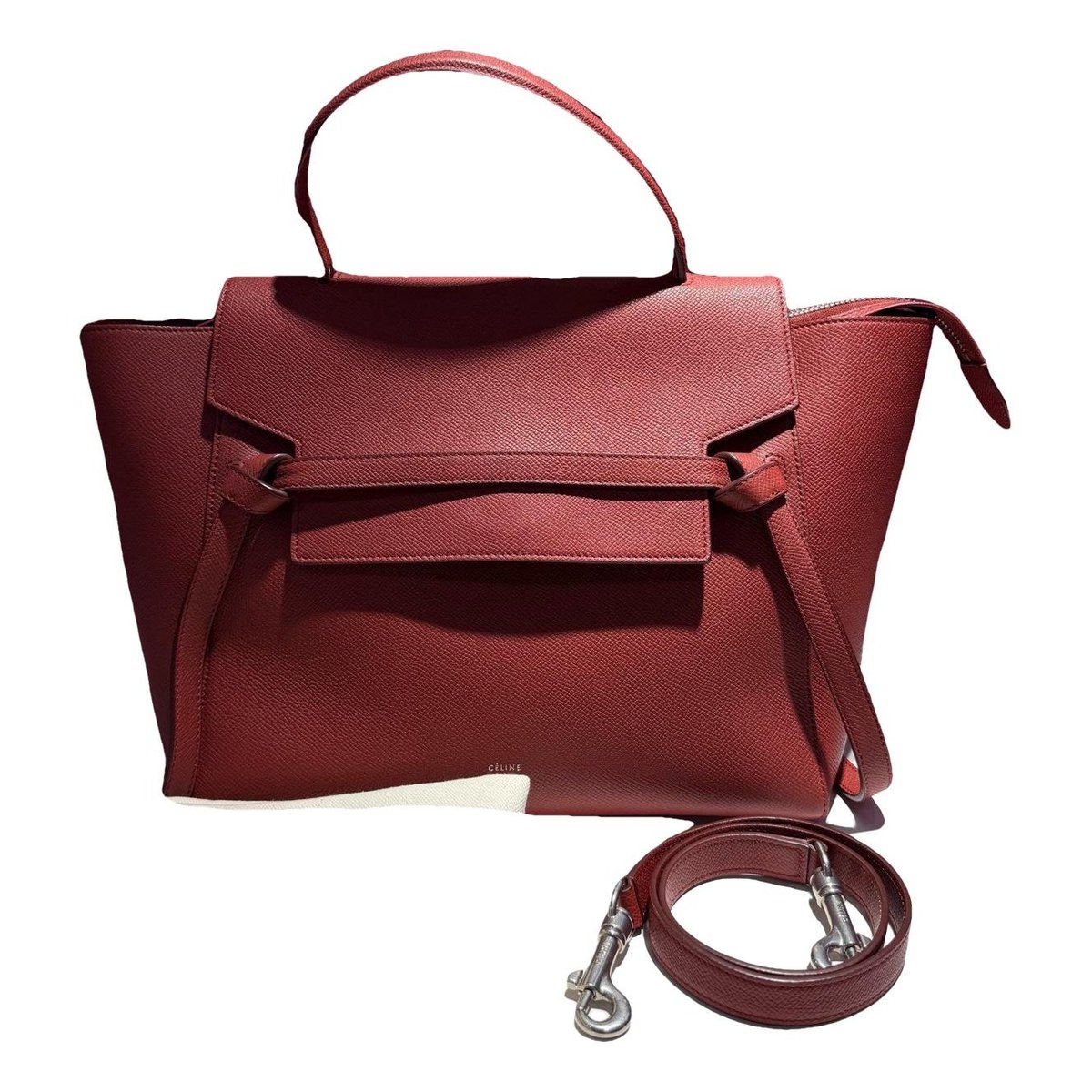 Belt leather handbag