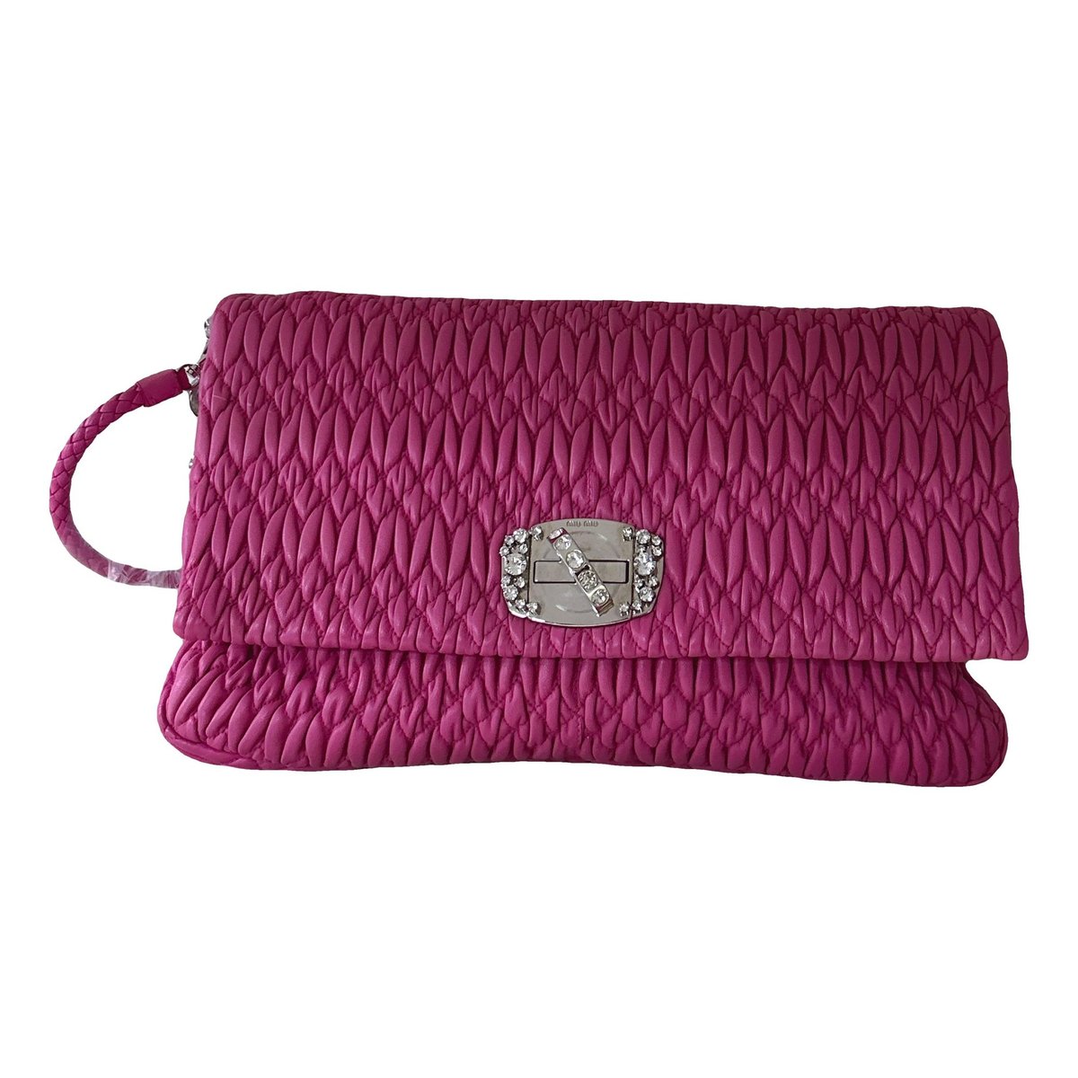 Miu Crystal leather handbag