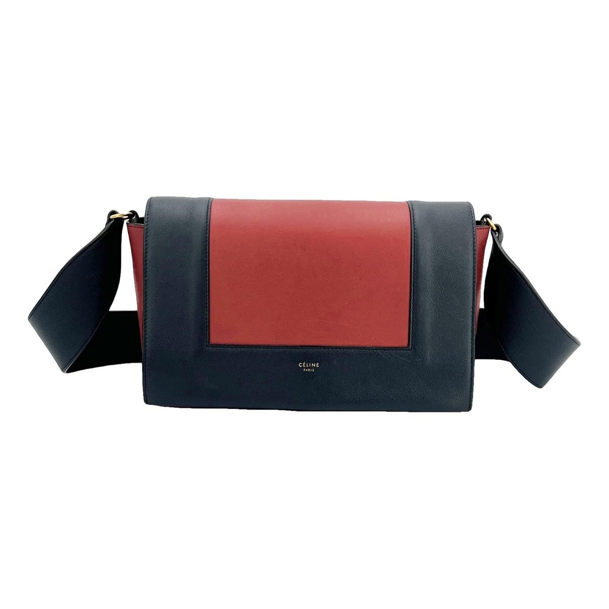 Frame leather handbag