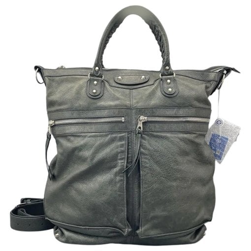 City leather handbag