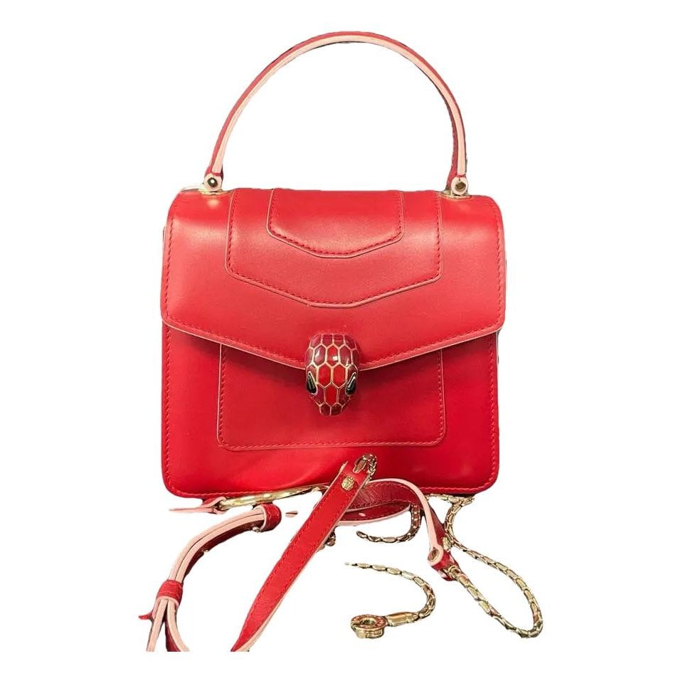Serpenti leather handbag