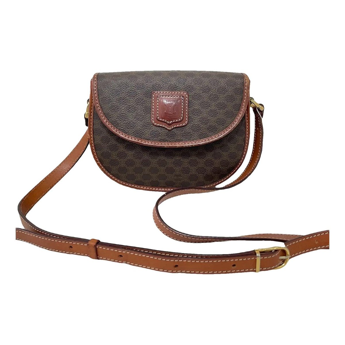 Triomphe Maillon Chain vinyl handbag