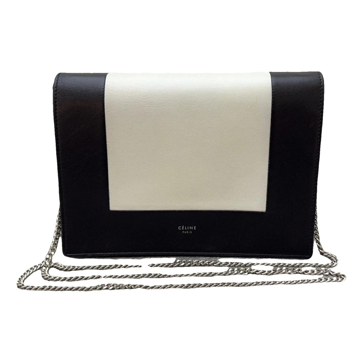 Frame leather handbag
