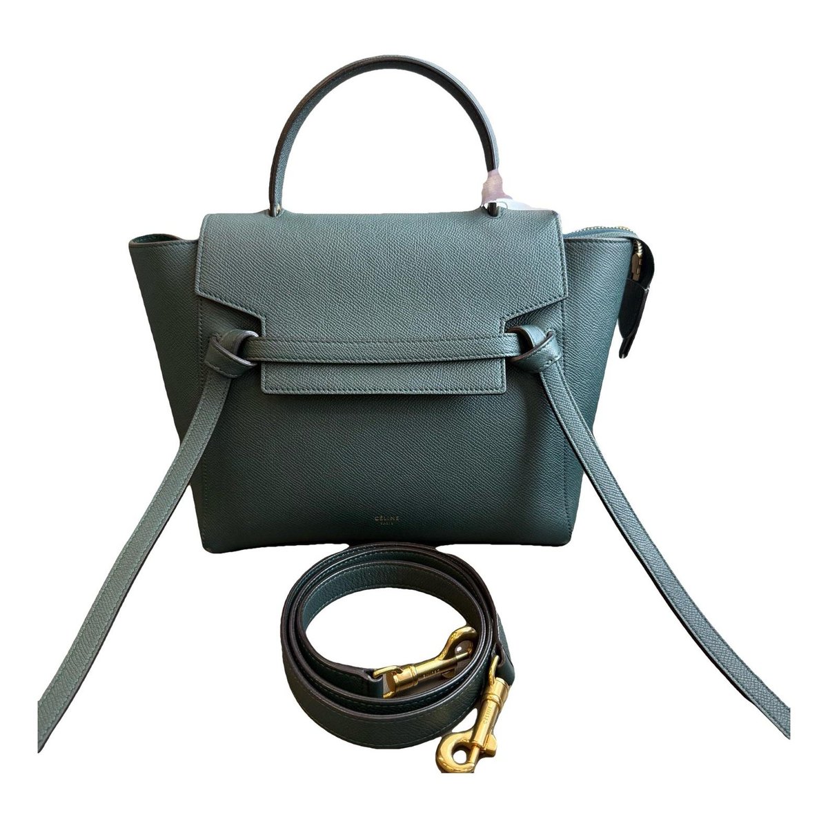 Belt leather handbag