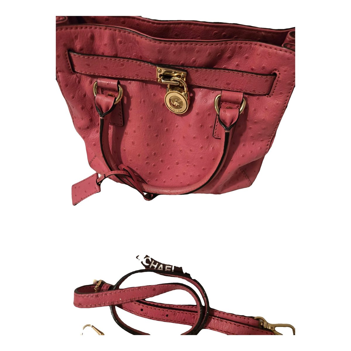 Hamilton ostrich handbag