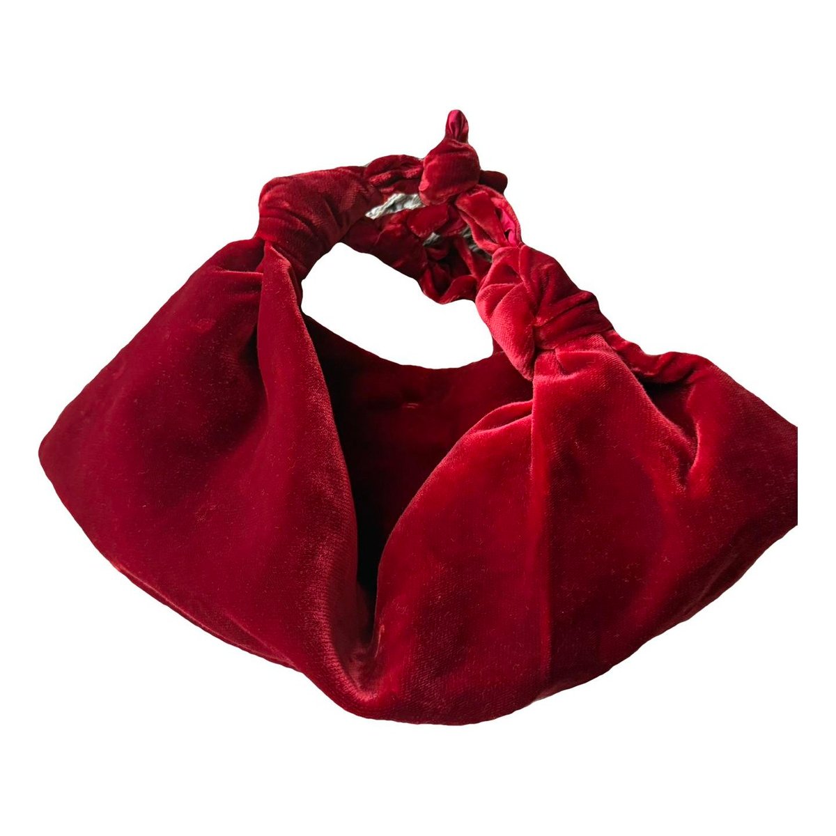 Ascot velvet clutch bag