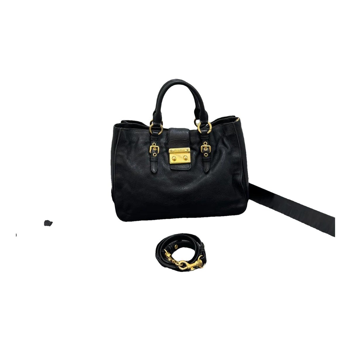 Madras leather handbag