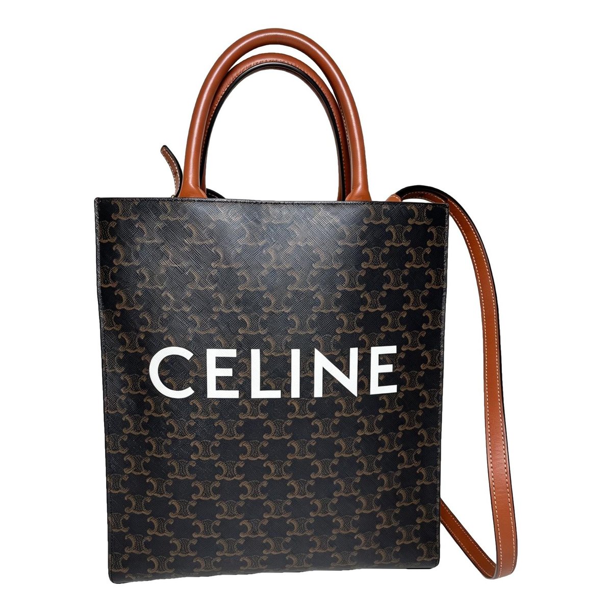 Cabas Vertical leather tote
