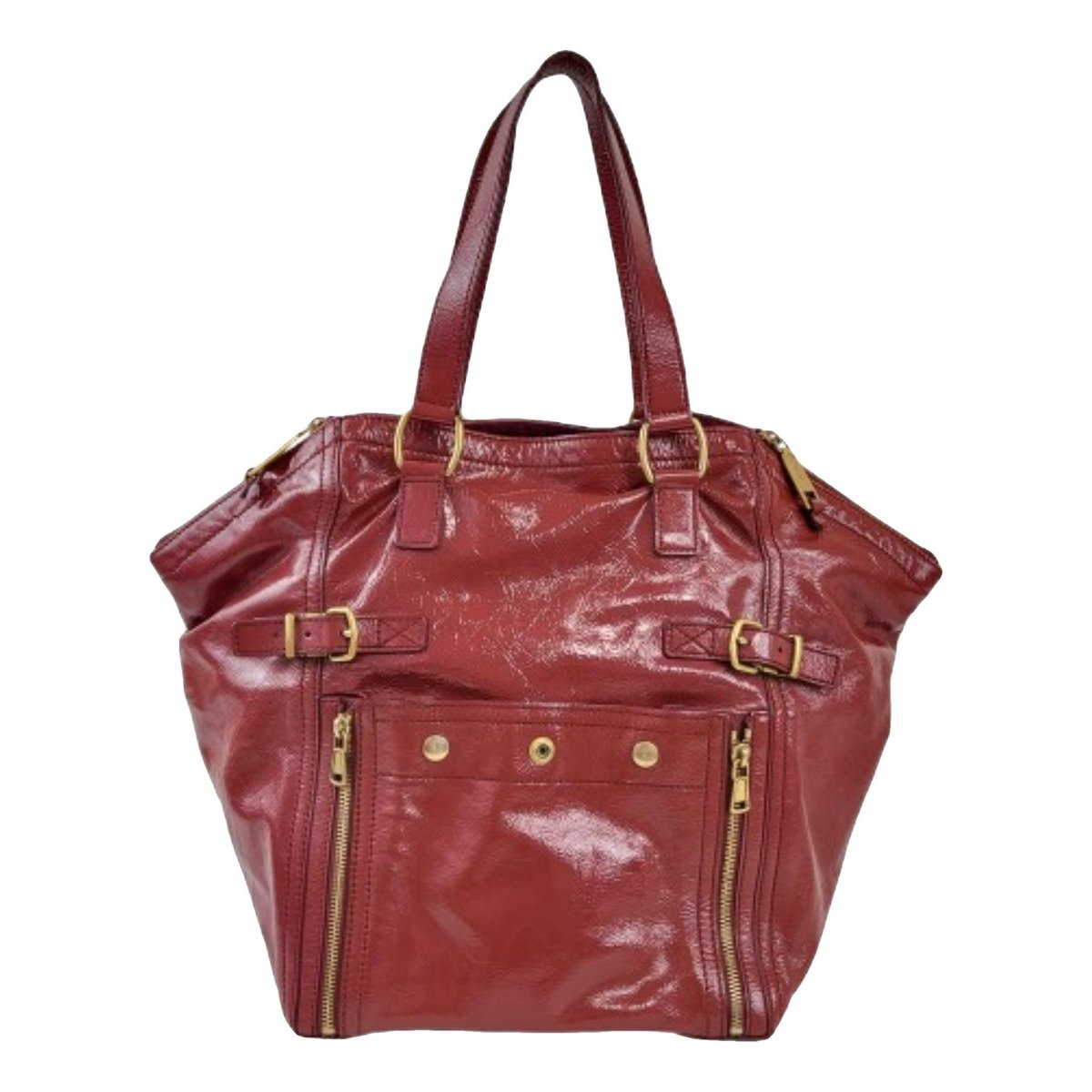 Downtown patent leather tote