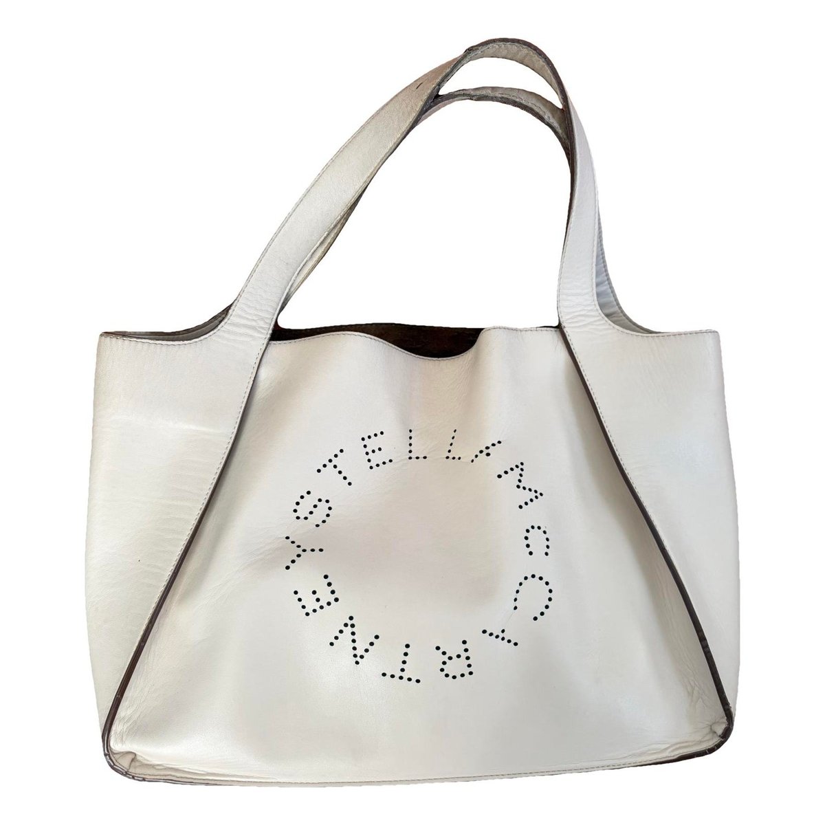 Logo faux fur handbag