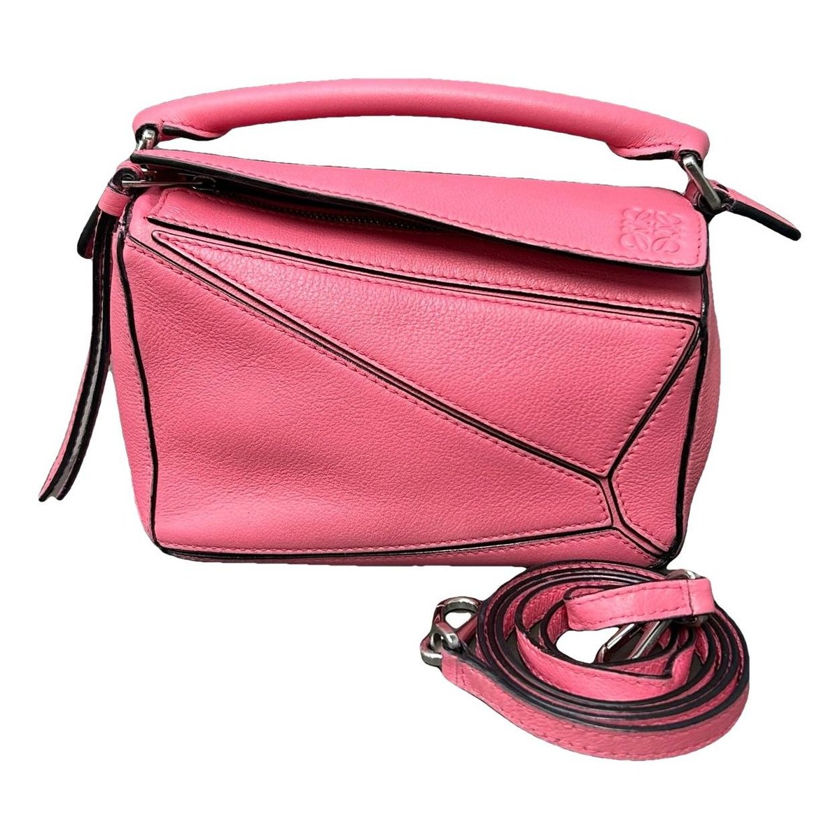 Puzzle leather crossbody bag