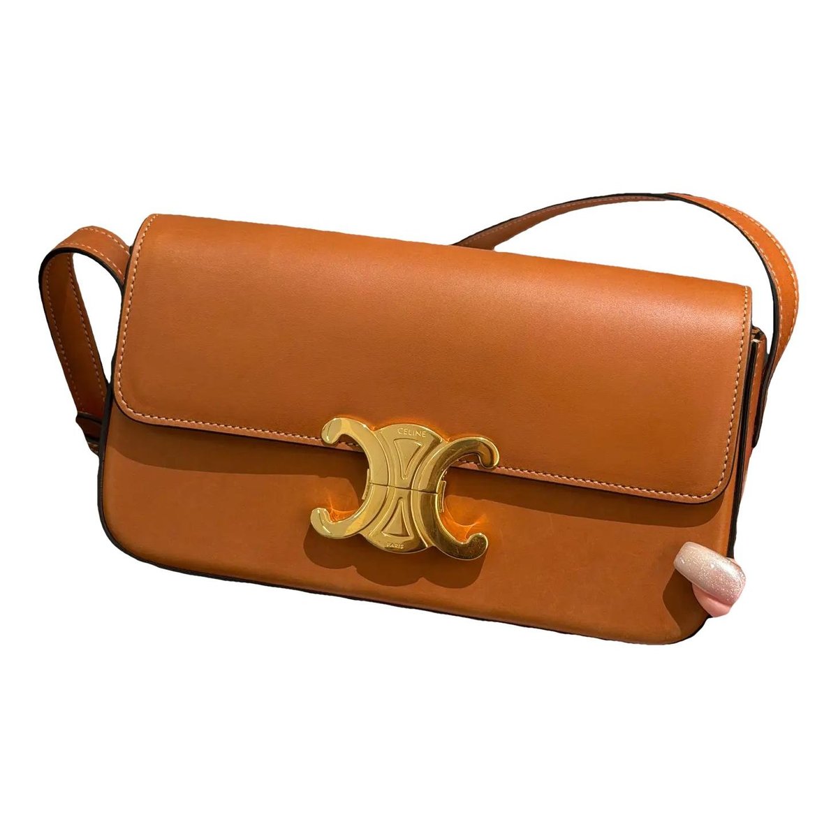 Triomphe Long leather handbag