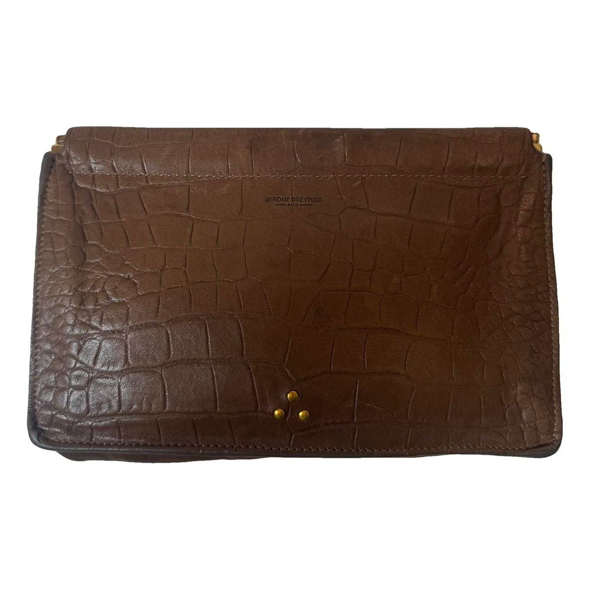 Leather clutch bag