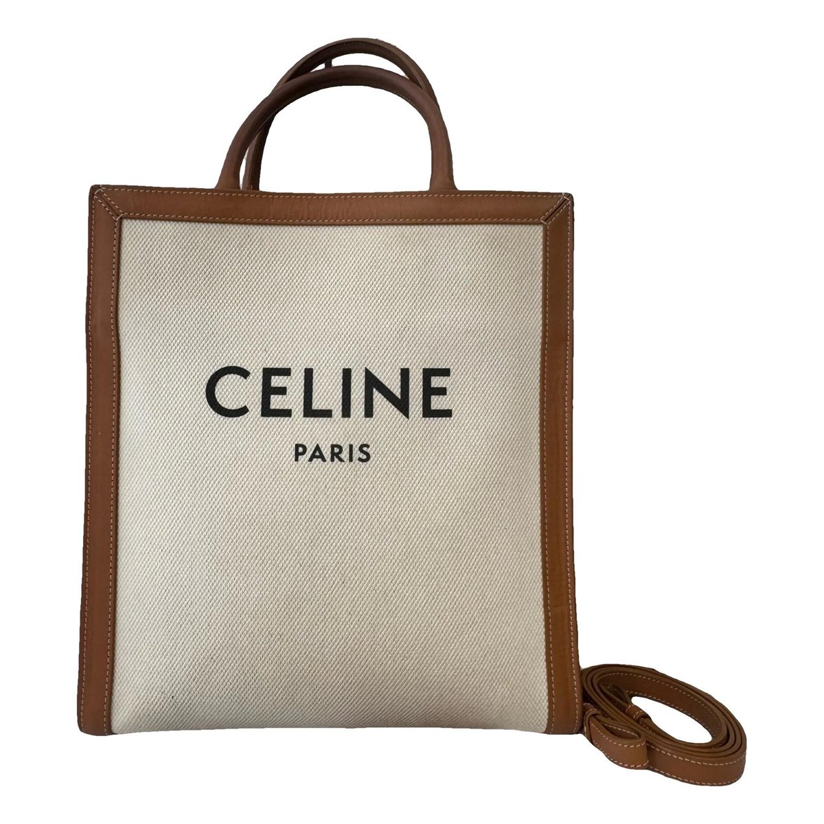Cabas Vertical leather handbag