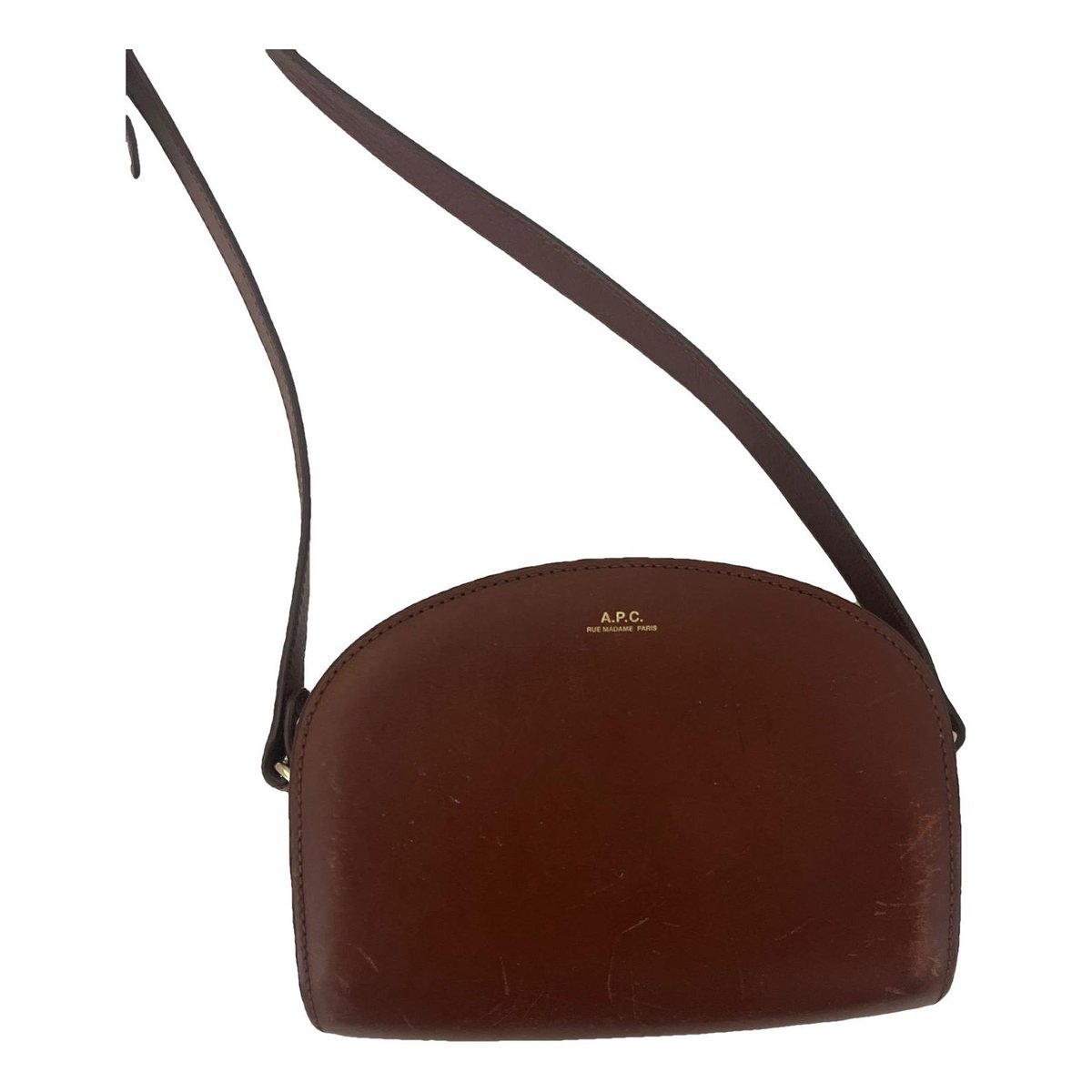 Demi-lune leather crossbody bag