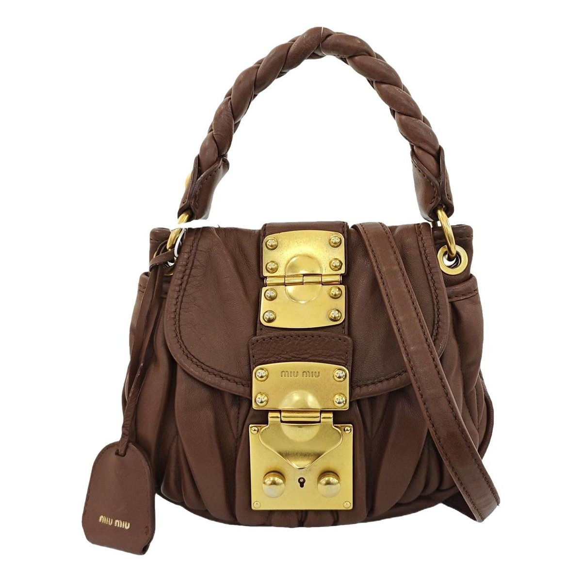 Coffer leather crossbody bag