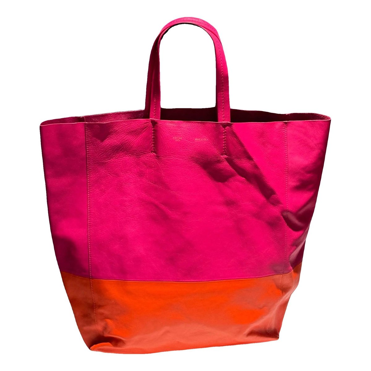 Cabas Vertical leather handbag