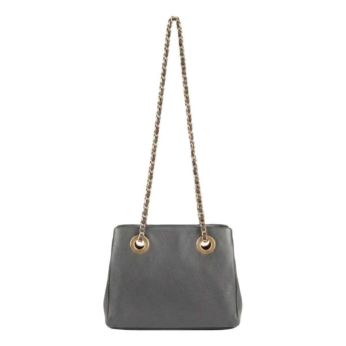 Crochet leather handbag