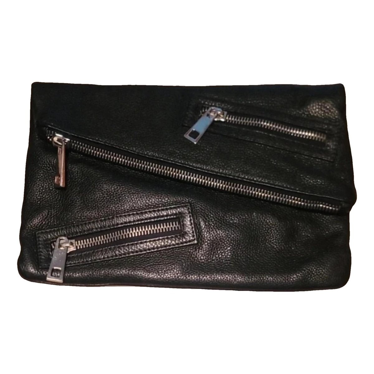 Leather clutch bag