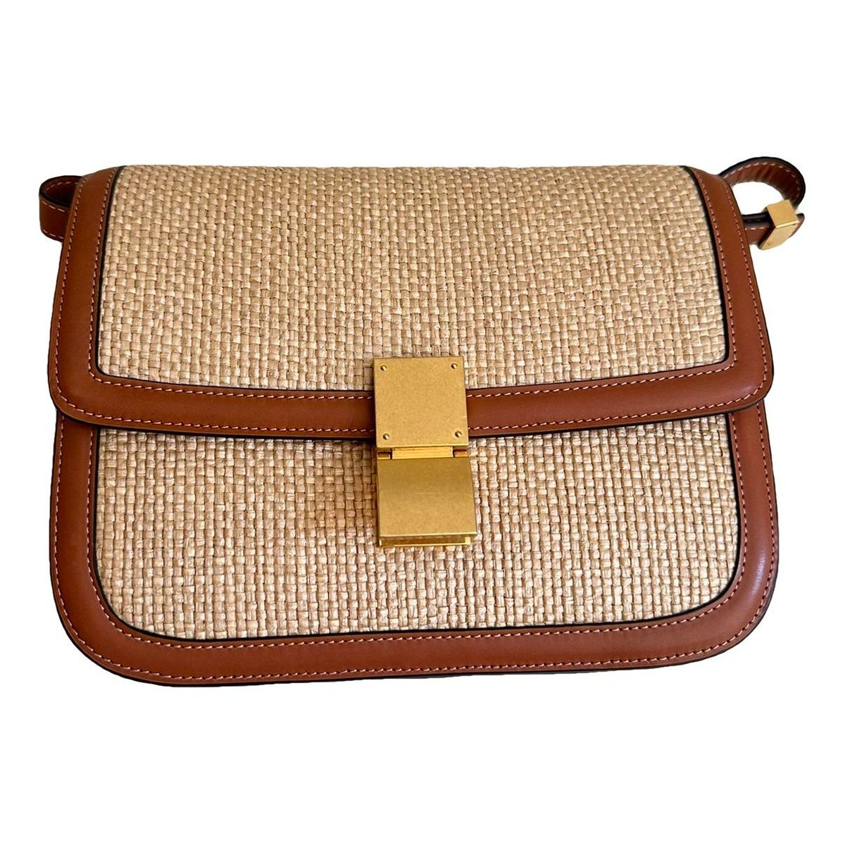 Classic linen crossbody bag